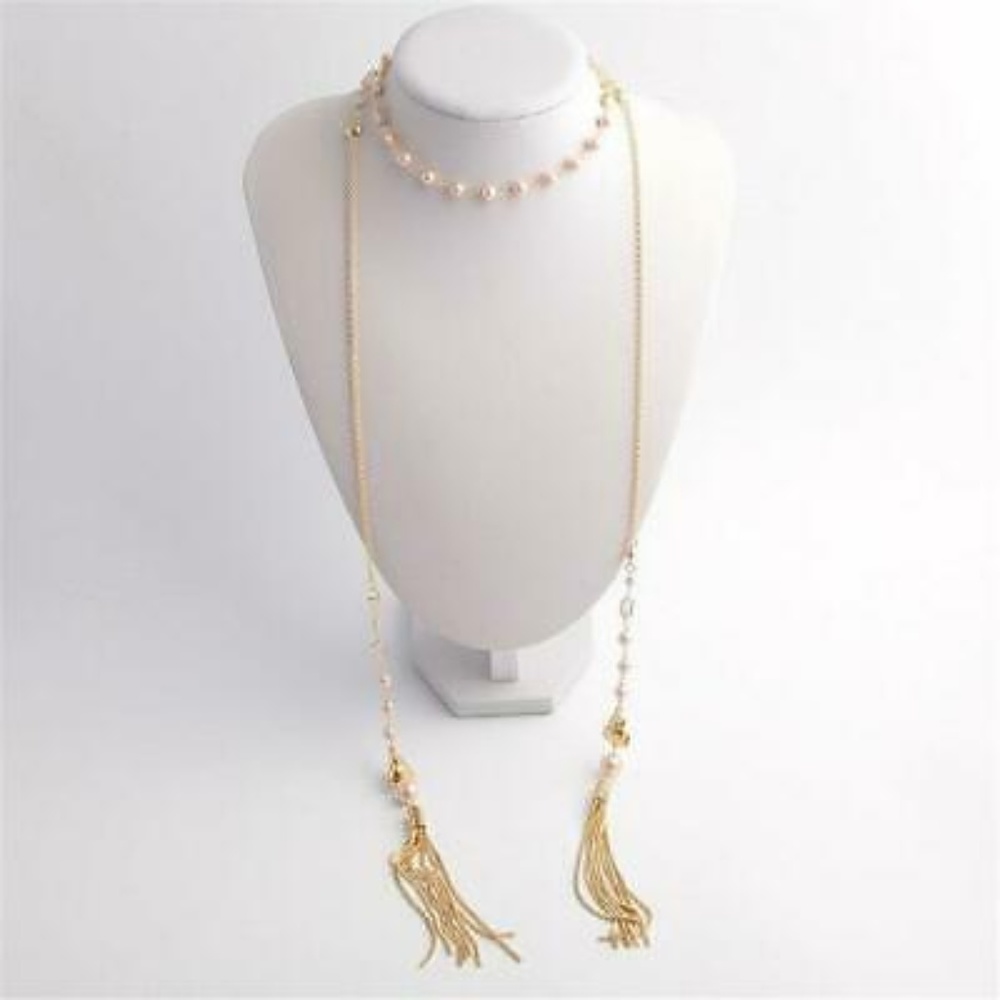 🌸LAST ONE🌸Henri Bendel Petal Pearl Tassel Lariat
